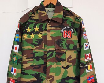 Off white hotsell camo patch jacket