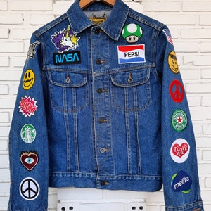 Patched Denim / Upcycled Jacket With Patches / Reworked - Etsy