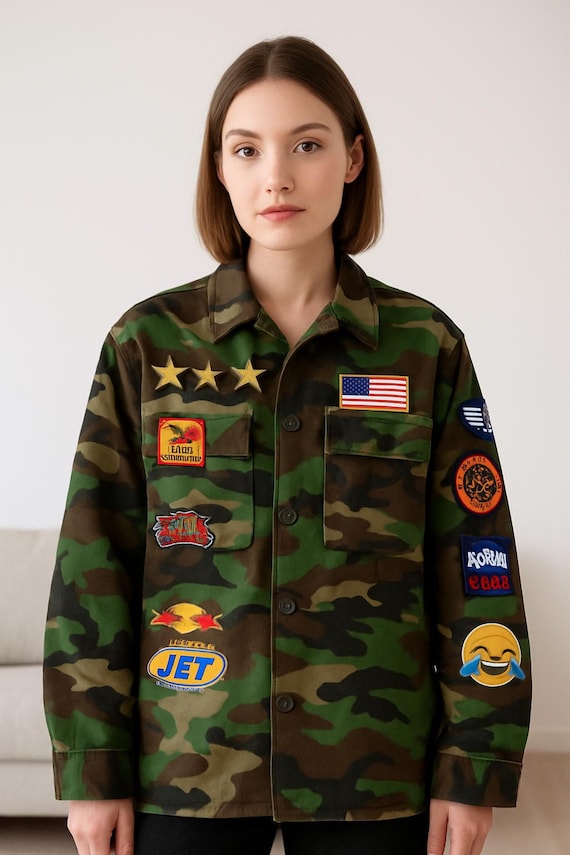 ジャケット・アウター BLACK WEIRDOS Double Camo Army Jacket Vintage ECW Parka Goretex Woodland Camo Marines Jacket