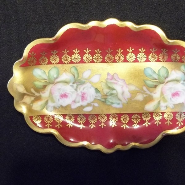 Hutschenreuther Habsburg Antique Porcelain Jewelry Trinket Dish  #1164