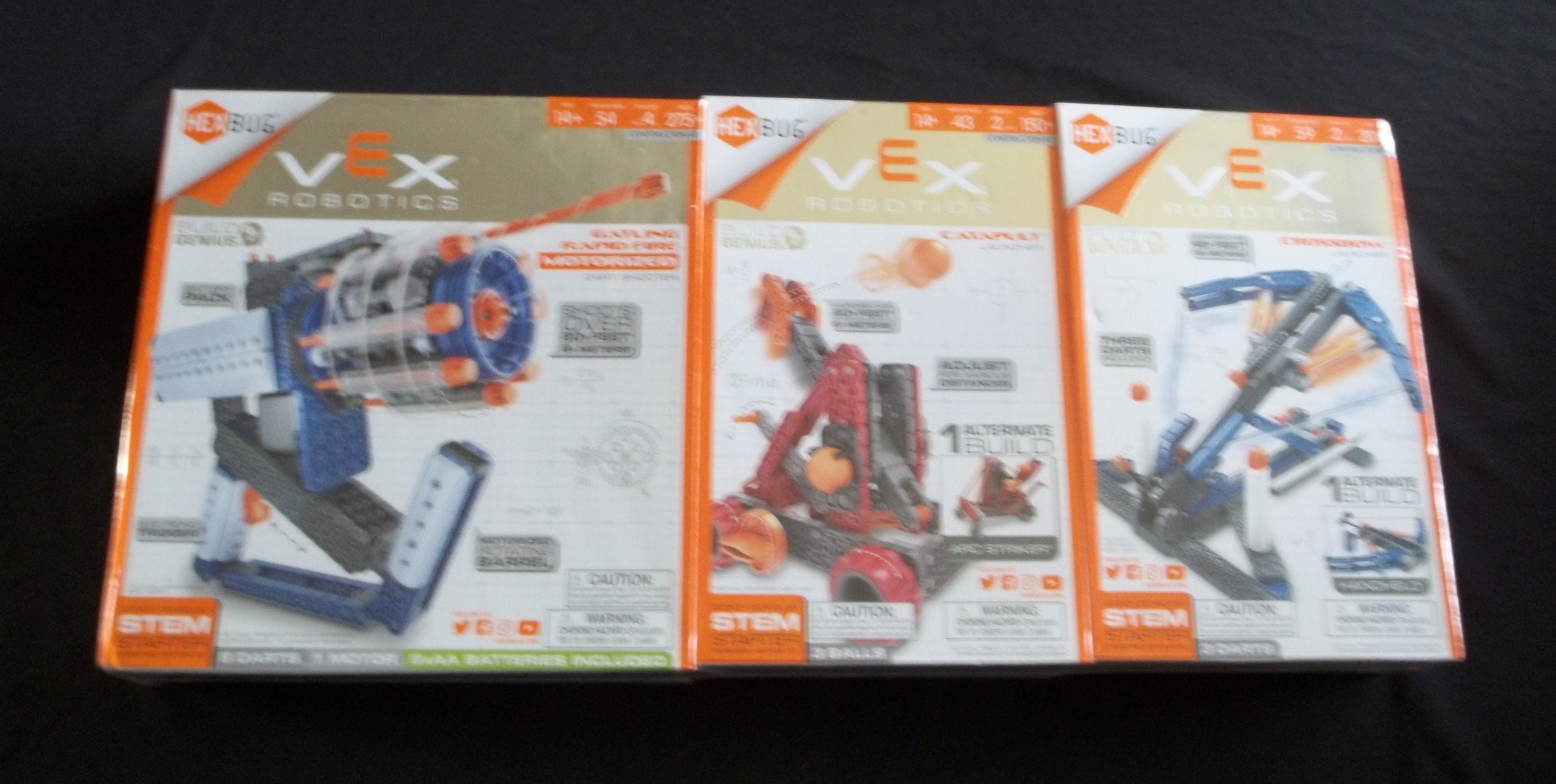 Vex Robotics 3 Piece Set Dart Shooter Catapult Launcher Crossbow