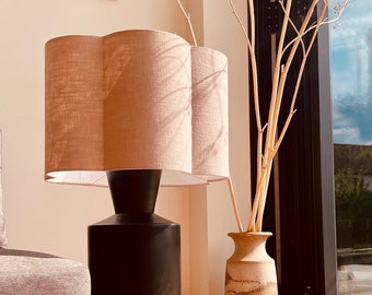 Linen Scalloped Lampshade in Choice of Colour