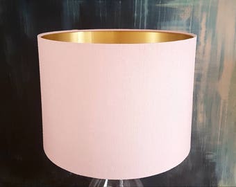 pink and gold lamp shade