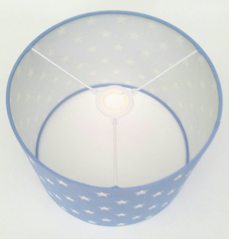 Baby Blue and White Stars Fabric Lampshade - Etsy UK