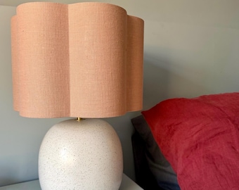 Linen Scalloped Lampshade in Choice of Colour