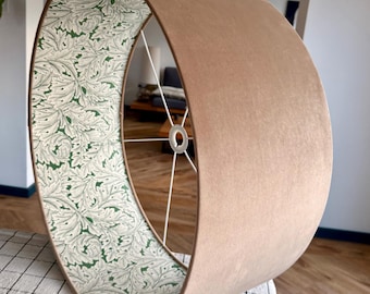 William Morris, Morris & Co. 'Acanthus' in Sage Paper Lined Lampshade Choice of Velvet Fabric