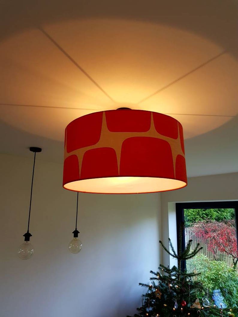 Scion Lohko Fabric Lampshade in Paprika & Pebble image 10