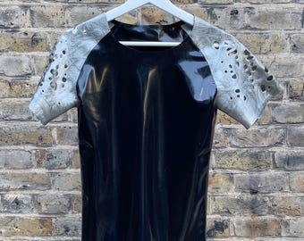 In-Stock Mesh Latex Raglan T-Shirt