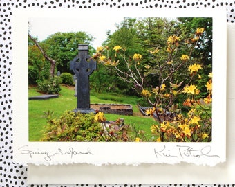 St. Patrick's Day Card, Handmade Greeting Card, Irish Sympathy Card, Blank Greeting Card, Celtic Cross, Travel Photo, Spring, Ireland