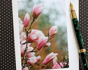 Photo Greeting Card, Botanical Greeting, Flower Photo Card, Floral Photo Card, Blank Card, All-Occasion Card, Mother's Day Card, Magnolia