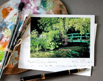 Garden Greeting Card, Art Greeting Card, Monet's Garden Photo, Card for Gardener, Art Birthday Card, Travel Photo France, Thank You Card
