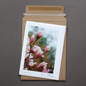 Photo Greeting Card, Botanical Greeting, Flower Photo Card, Floral Photo Card, Blank Card, All-Occasion Card, Mother's Day Card, Magnolia image 5