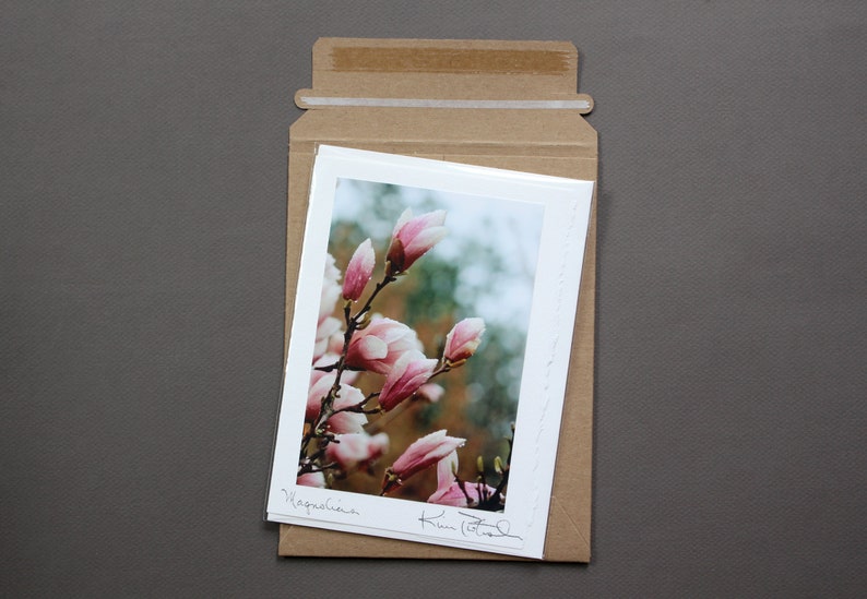 Photo Greeting Card, Botanical Greeting, Flower Photo Card, Floral Photo Card, Blank Card, All-Occasion Card, Mother's Day Card, Magnolia image 5