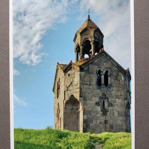 Armenia Card, Orthodox Greeting, Orthodox Card, Panoramic Photo Handmade Card, Handmade Religious Greeting Card, Monastery Photo, Panorama