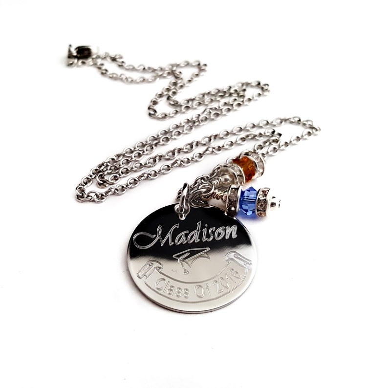 Graduation Necklace College Graduate Personalized Jewelry Etsy