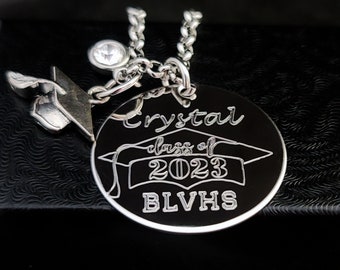 Class of 2024 Graduation jewelry, High school graduate, College, Inspirational, Personalized jewelry, Engraved Jewelry, Graduation