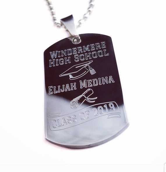 Class of 2024 Graduation Jewelry Graduation Gift Graduation Dog Tag Graduate Gift for Him Etsy Ireland