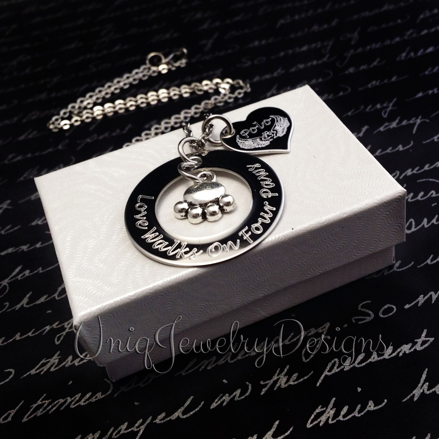 Personalized Pet Necklace Engraved Pet Necklace Pet Lovers Etsy UK