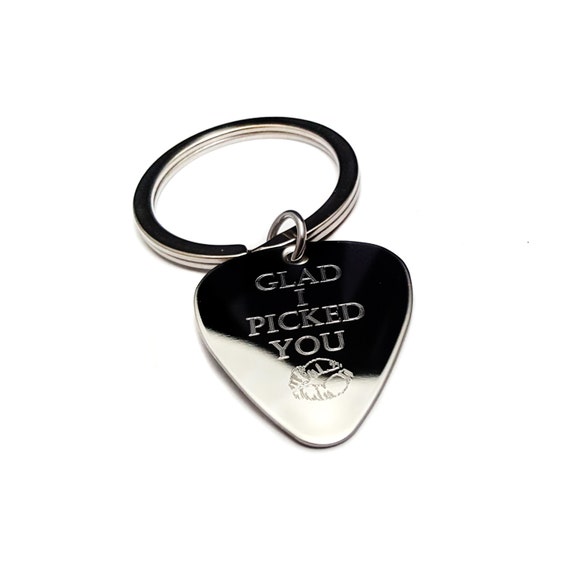 Glad I picked You Personalized Guitar Pick for him Husband | Etsy