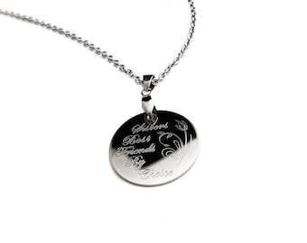 Sister Necklace, Engraved jewelry, Personalized Jewelry, Sister Gift