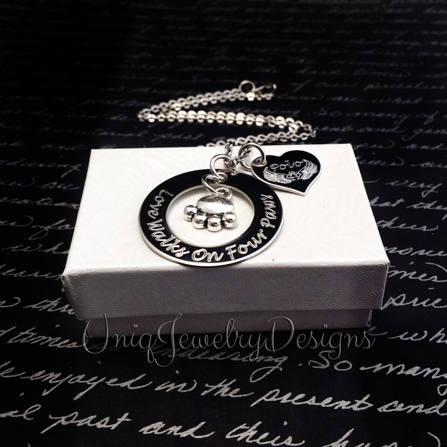 Personalized Pet Necklace Engraved Pet Necklace Pet Lovers Etsy UK