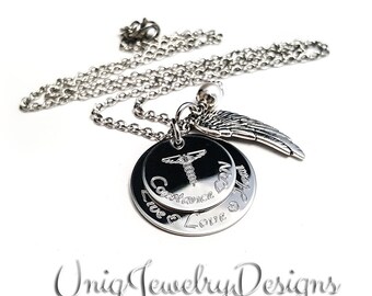 Personalized LPN Nurse Necklace + Nurse Gift + Nursing Graduation + LPN + Hand Stamped Stainless Steel + LPN Necklace + Live Love Heal