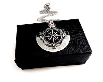 Coordinate Compass Necklace + Quote  jewelry + Compass jewelry + Coordinate Necklace