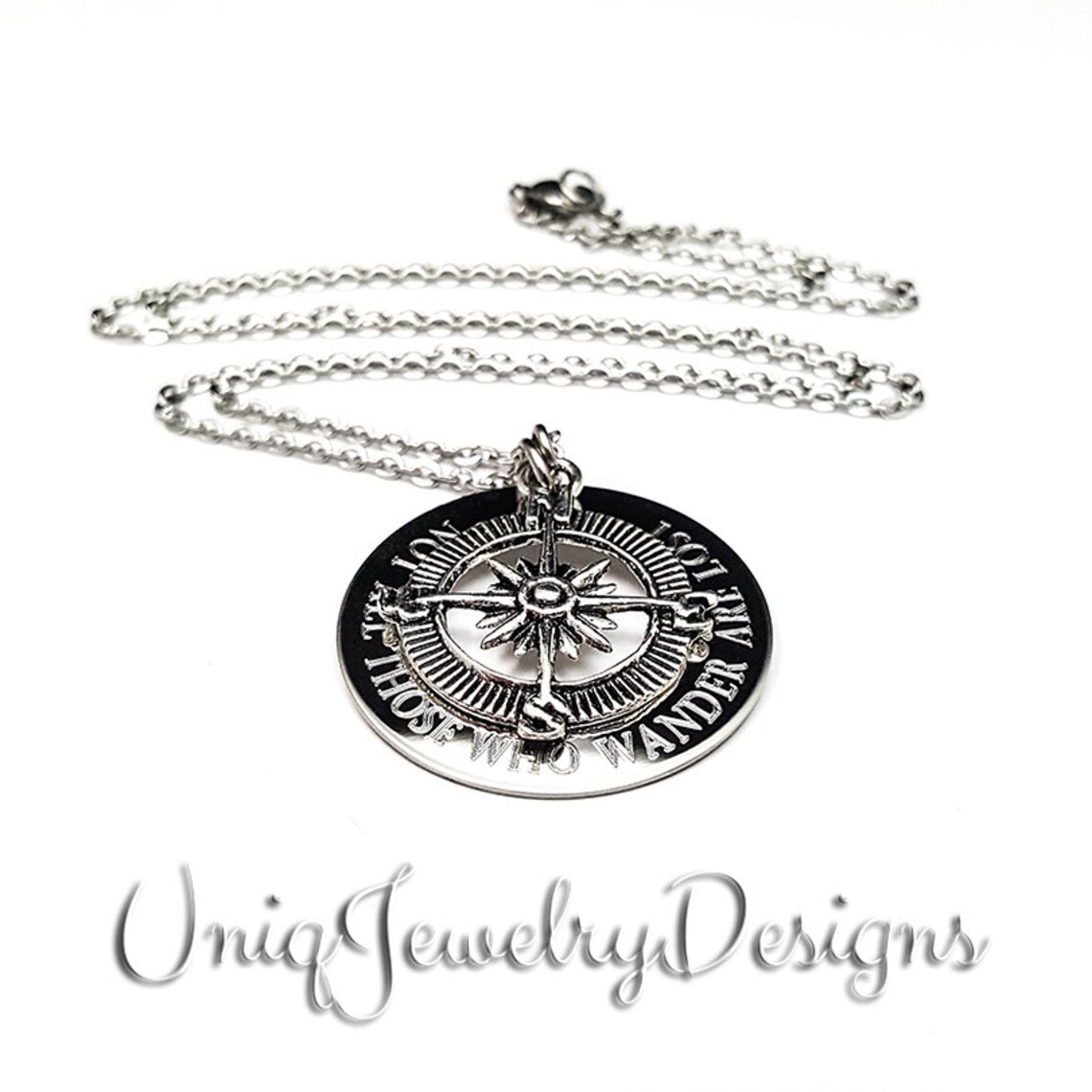 Mens Compass Necklace Compass for Men Engraved Jewelry Etsy