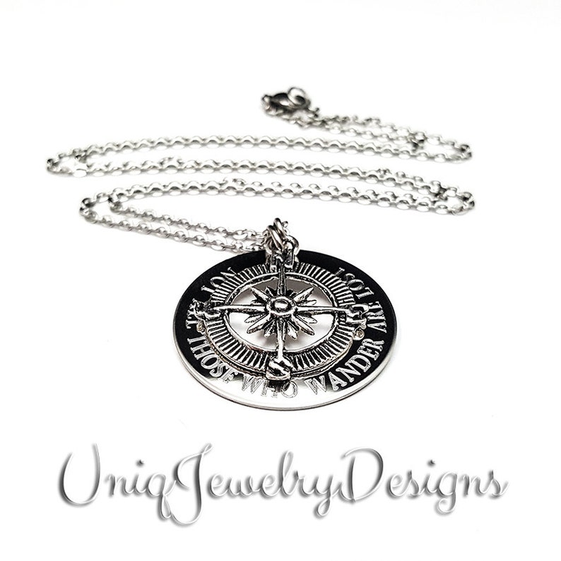 Mens Compass Necklace Compass for Men Engraved Jewelry Etsy