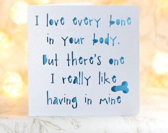 Bonus Dick funny birthday Card for him husband boyfriend