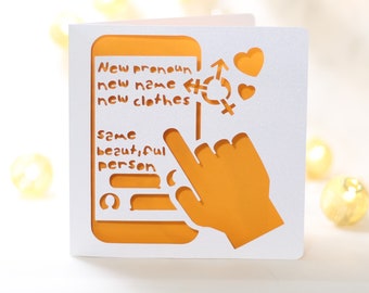Transgender Support Card: Handmade Transitioning Card