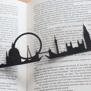 London skyline, England, Westminster,London eye, Tower Bridge, laminate papercut Bookmark