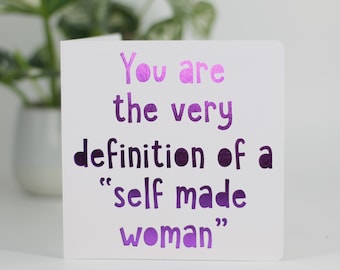 You are the very definition of a "self made woman", trans support card