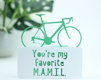 MAMIL Cyclist Birthday Card: Paper Cut Bicycle Design