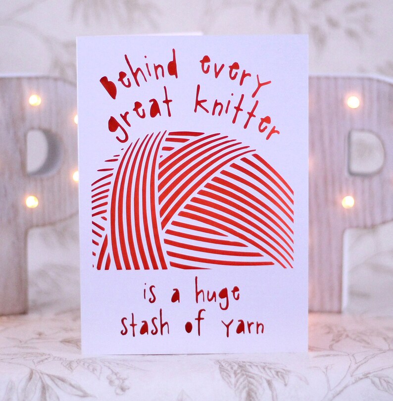 Yarn Birthday Card Yarn Pun Card Knitting Pun Card Yarn Etsy
