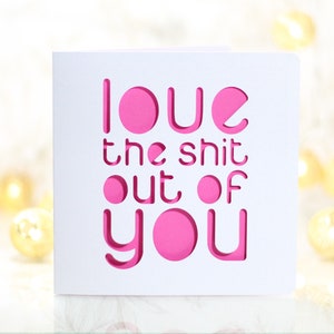 carte d'amour, aime la merde hors de toi, carte d'amour, carte de saint valentin, carte d'anniversaire, carte d'amour sarcastique, carte de petit ami, carte de petite amie, gay