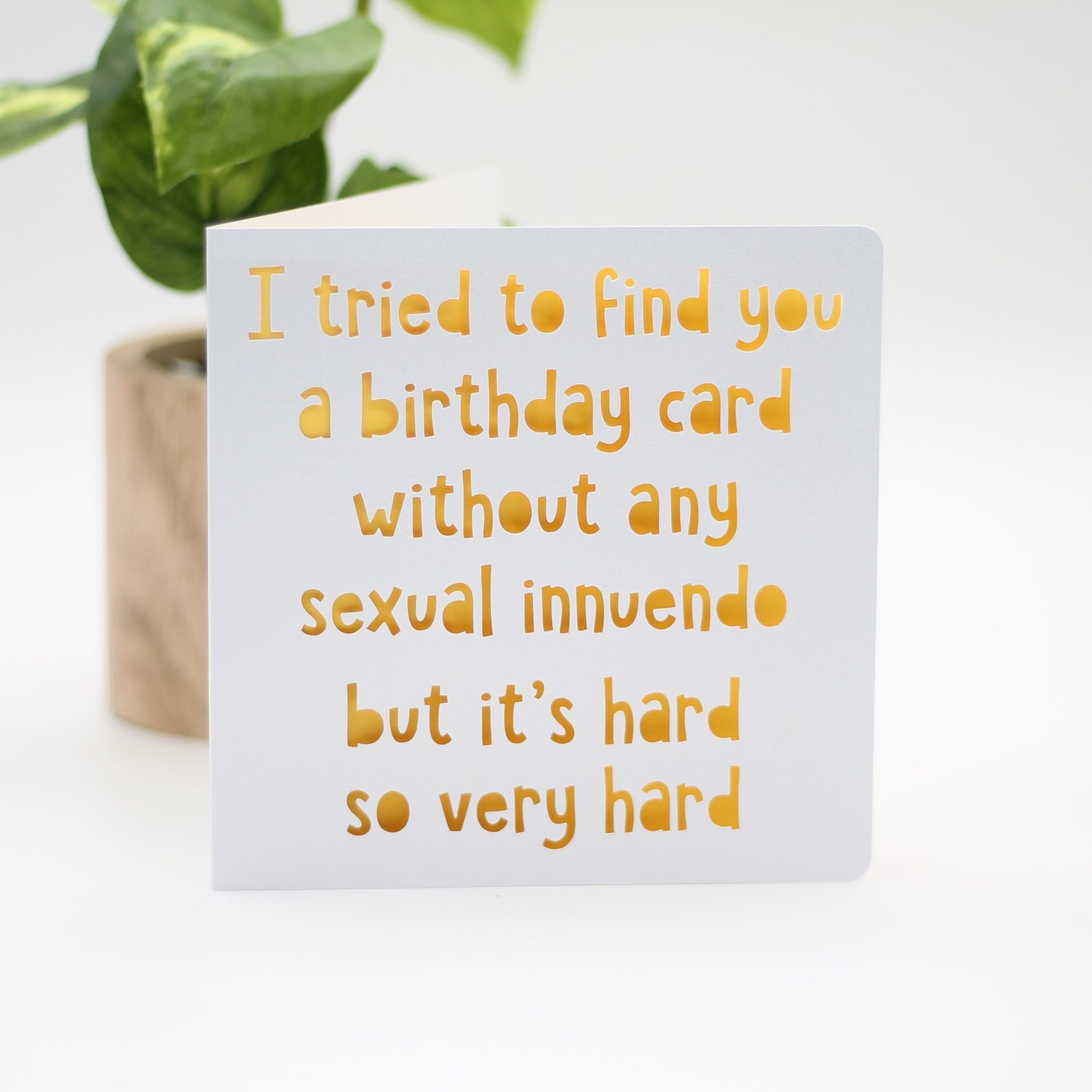 Fun Innuendos Funny Innuendo Birthday Card, Paper Cutout, Handmade - Etsy