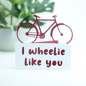 Je roule comme toi.  anniversaire vélo, anniversaire vélo, carte aventure vélo, carte cycliste, anniversaire cycliste, carte pour cycliste