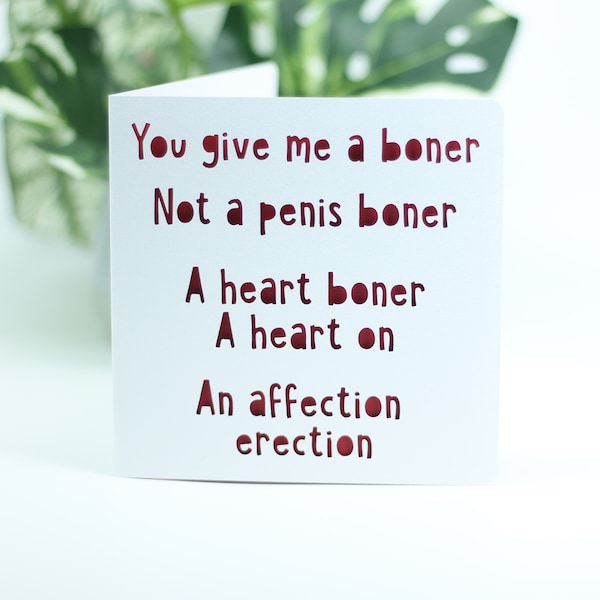 You give me a boner, not a penis boner, a heart boner, A heart on. An affection erection....