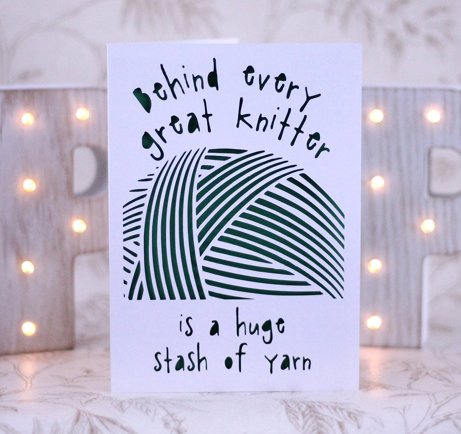 Yarn Birthday Card Yarn Pun Card Knitting Pun Card Yarn Etsy