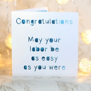 nouvelle carte de bébé, carte de grossesse drôle, nouvelle carte de maman, carte sarcastique de bébé, carte de travail, carte pour la nouvelle maman, carte de douche de bébé, nouvelle carte de parents
