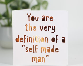 You are the very definition of a "self made man", trans support card