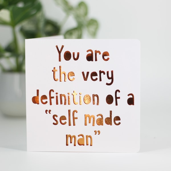 You are the very definition of a "self made man", trans support card