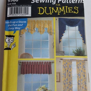 Simplicity Window Treatments Sewing Patterns for Dummies sewing pattern 9566