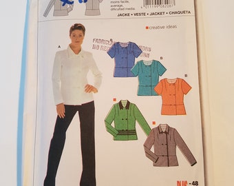 Burda sewing pattern 7962 Misses' Jacket in sizes 10, 12, 14, 16, 18, 20, 22