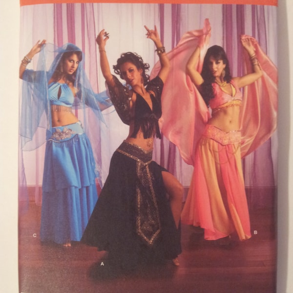 Simplicity The Dance Studio Sewing Pattern 2941 Misses' bellydancer costumes in size 6, 8, 10, 12