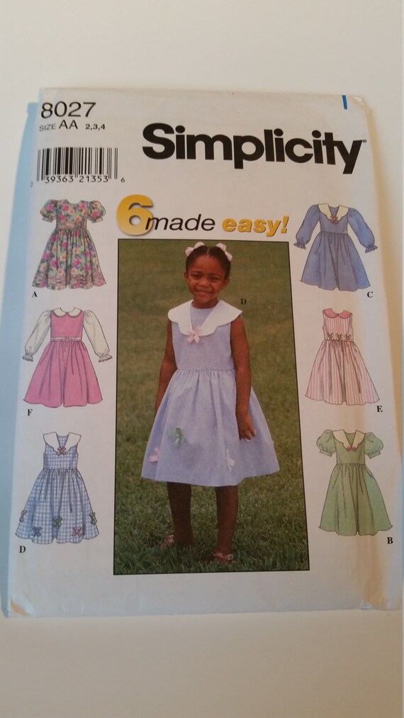 Burda Patr/ón 9376 Kids Camiseta y Vestido