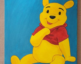 Christmas Winnie The Pooh Original Marker Painting Disney Etsy