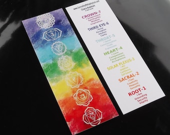 3-Pack Chakra Bookmarks printed on heavy paperboard: "Summer & Yoga 2026 Sale" -  Free Shipping (3-Qty Pack)