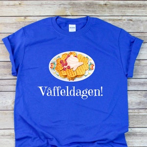 Scandinavian T-shirt Waffle Day, Vaffeldagen, Festival Clothing, Scandinavian Holiday